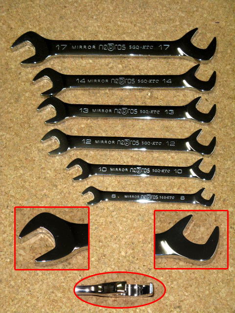 KTC：京都機械工具 nepros：ネプロス商品 各種レンチ類工具在庫表 Ｎ-ＫＩＴ